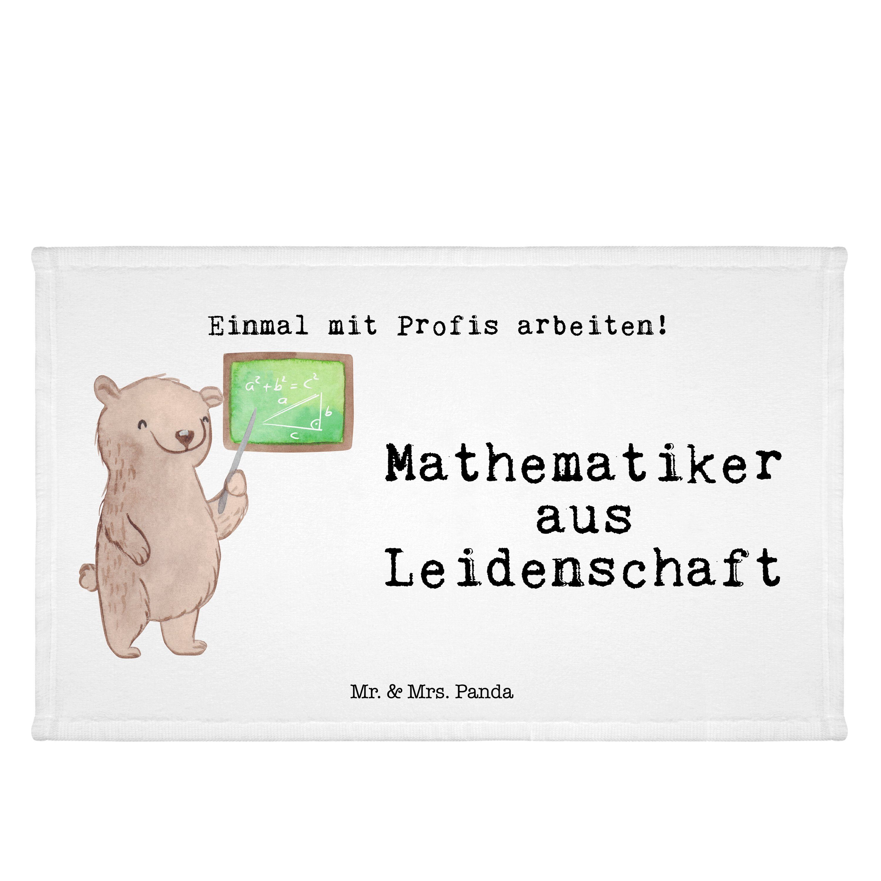 - Geschenk, (1-St) Mathematiker Weiß & Leidenschaft Handtuch aus Student Mrs. Panda Mathe, - Danke, Mr.