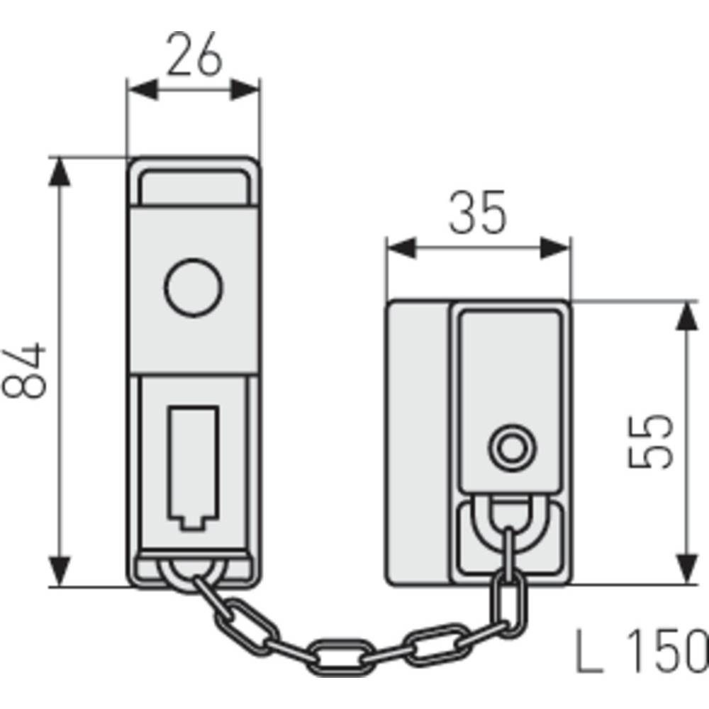 ABUS Panzerriegel Türkette abschließbar ABTS03968