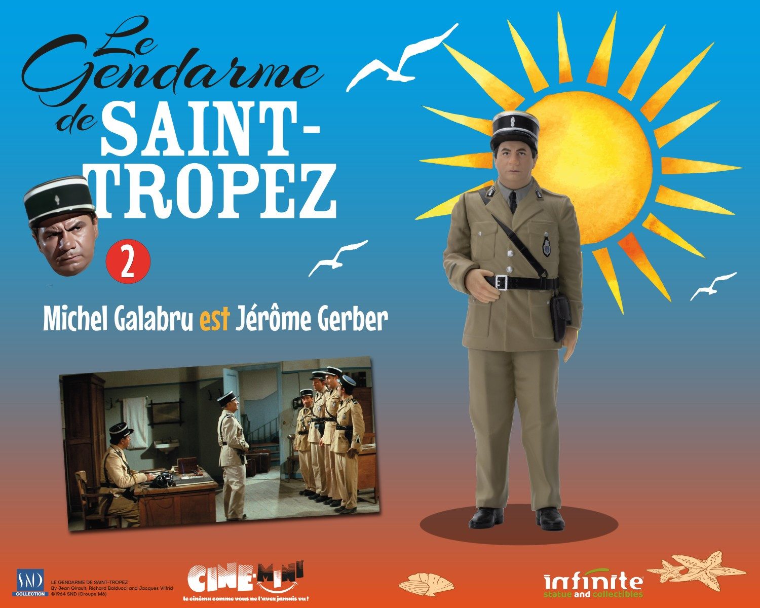 Infinite Statue Sammelfigur Le Gendarme de Saint-Tropez #2 Michel Galabru est Jérôme Gerber Cine-M