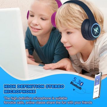 YUSONIC Maximal Bewegungsfreiheit Kinder-Kopfhörer (Faszinierendes, effiziente Kommunikation, universelle Kompatibilität, Kabellose Freiheit, Kindersicherheit Lautstärkebegrenzung, LED-Design)