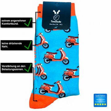 TwoSocks Freizeitsocken Lustige Socken Damen & Herren Roller Motiv, Baumwolle, Einheitsgröße (2 Paar)