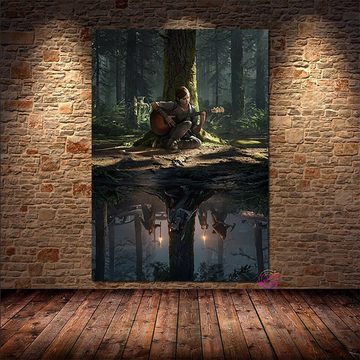 TPFLiving Kunstdruck (OHNE RAHMEN) Poster - Leinwand - Wandbild, The last of us - Kunstdrucke aus dem Adventure Horror Computerspiel - (Leinwand Wohnzimmer, Leinwand Bilder, Kunstdruck), Leinwandbild bunt - Größe 13x18cm
