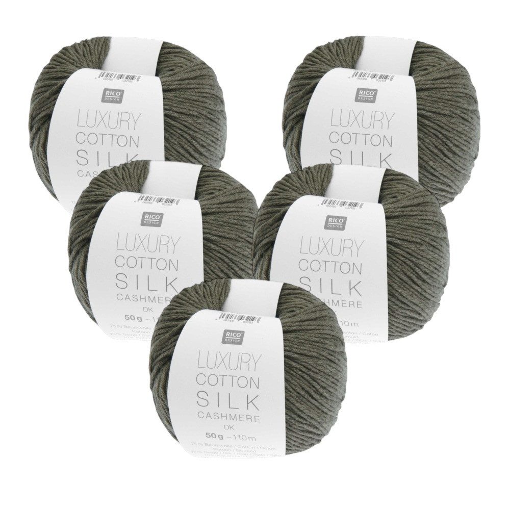 Rico Design 5 x Rico Luxury Cotton Silk Cashmere DK Häkelwolle