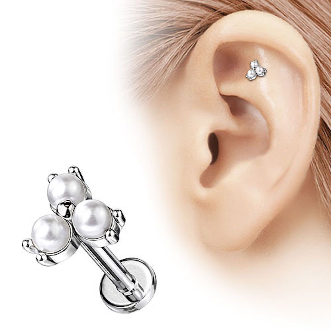 Taffstyle Piercing-Set Ohr Tragus Knorpel Piercing Stecker Perlen Set, Chir günstig online kaufen