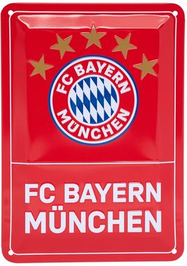 FC Bayern München Dekoobjekt Metallschild 2er-Set