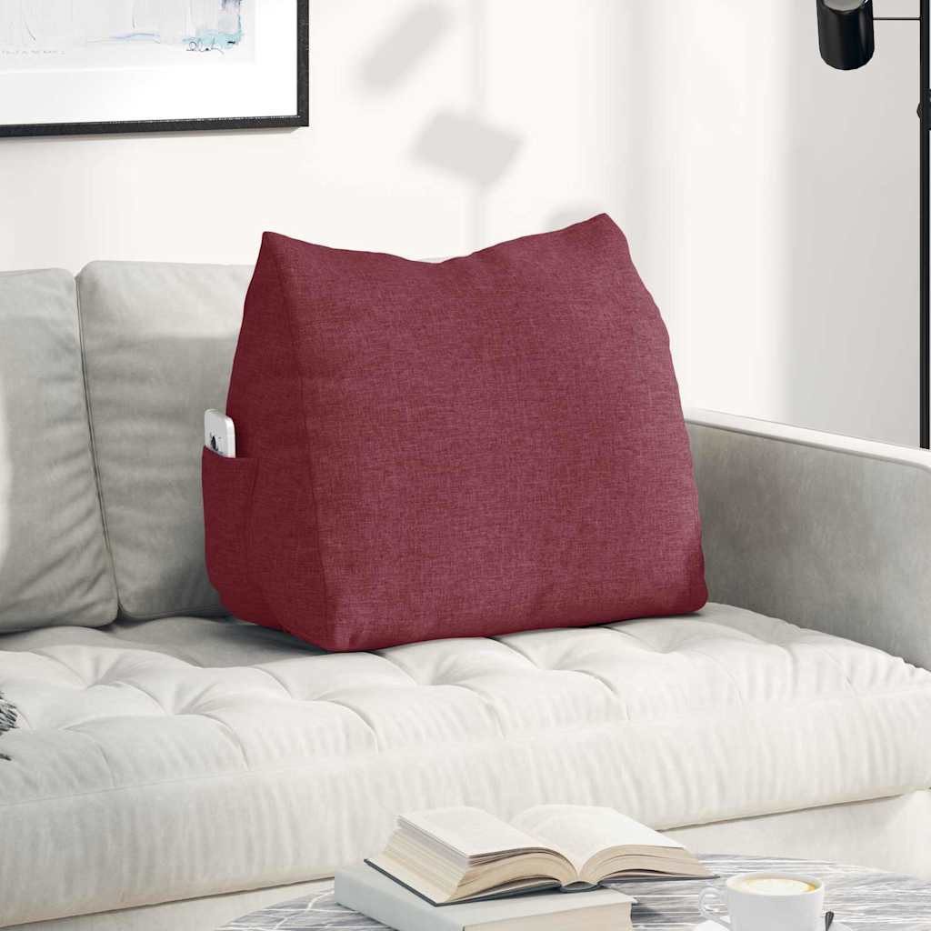 vidaXL Rückenkissen Rückenkissen Weinrot 60 x 20 x 50 cm Stoff, 1-tlg.