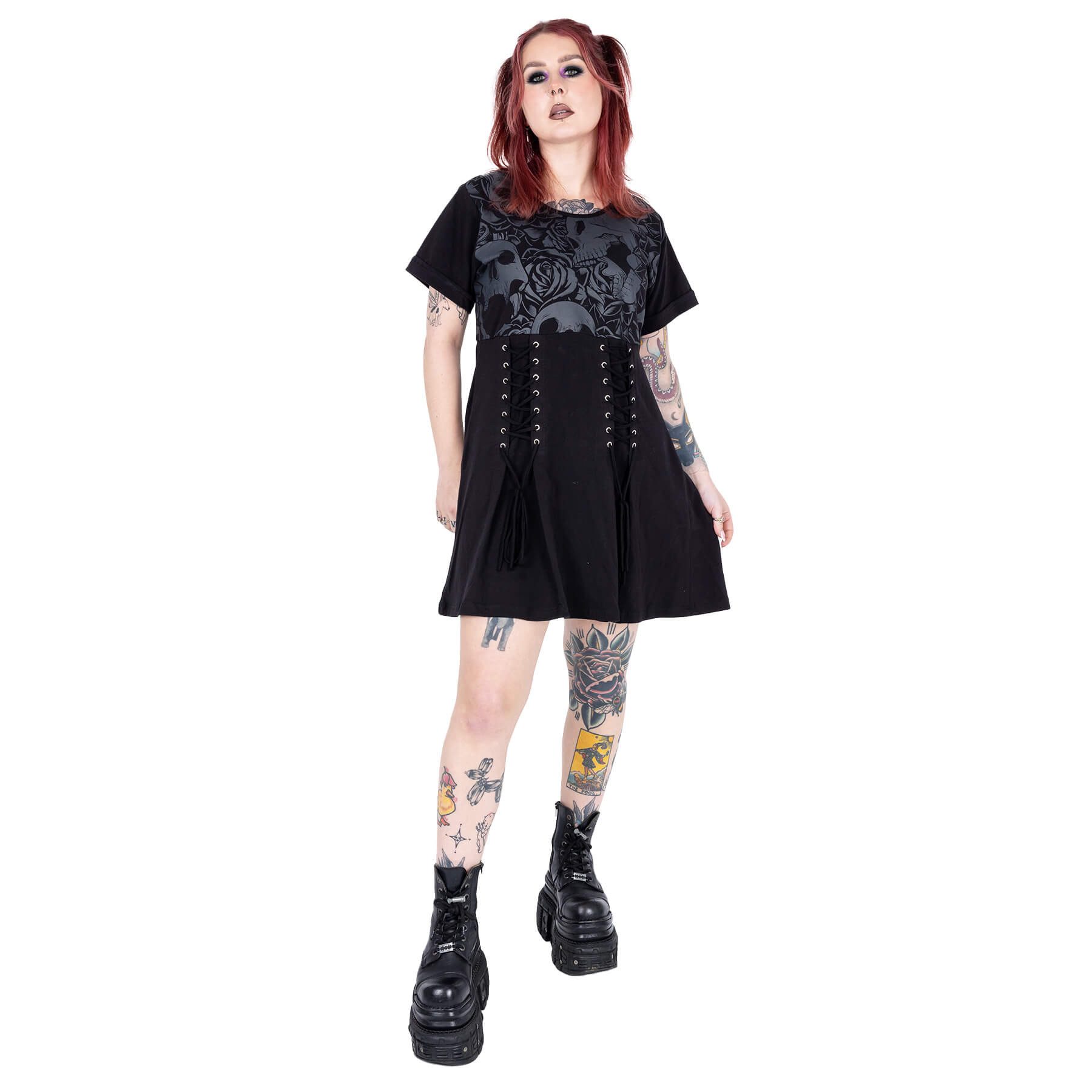 Vixxsin Minikleid Undying Skater Kleid Schnürung günstig online kaufen