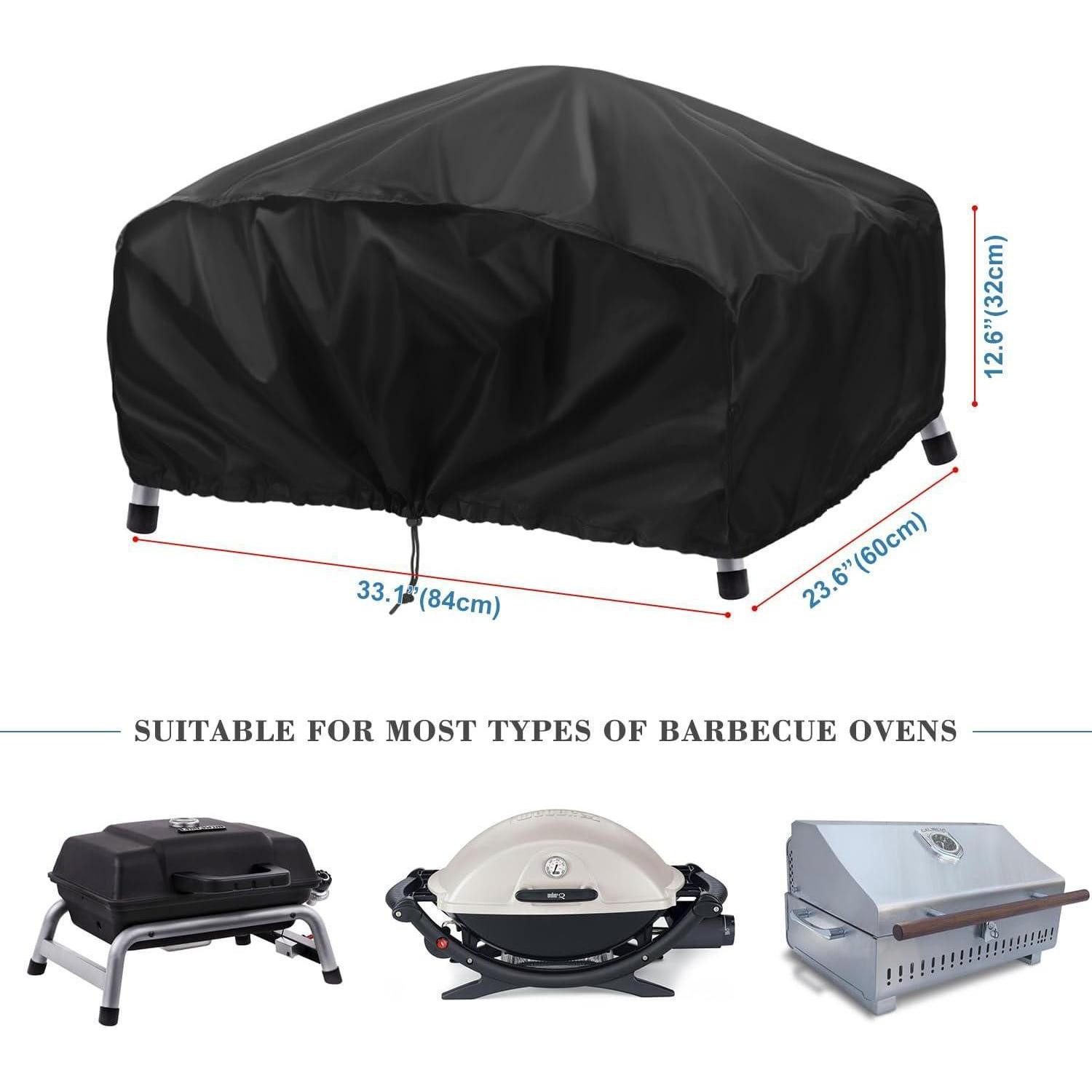 LuxusKollektion Grillabdeckhaube Grillabdeckung Gasgrill Tischgrill Schutzhülle Q200 Q220 84X60X32cm