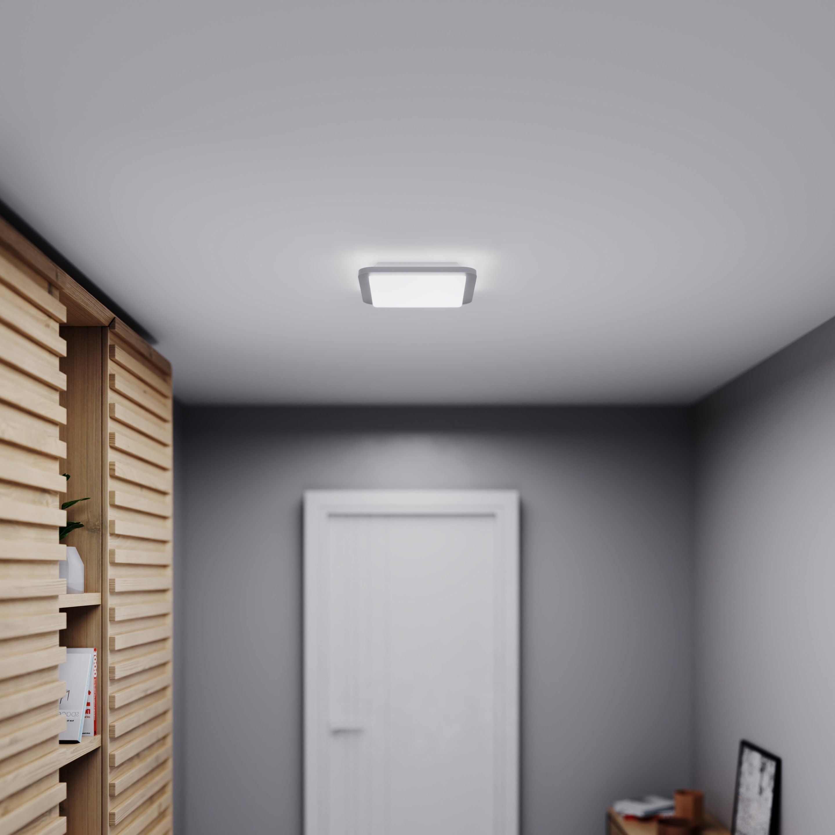 steinel LED Deckenleuchte RS D2 S, LED fest integriert, Warmweiß, 3000K, 886lm, Deckenlampe, mit Bewegungsmelder, Nachtlicht, Dauerlicht
