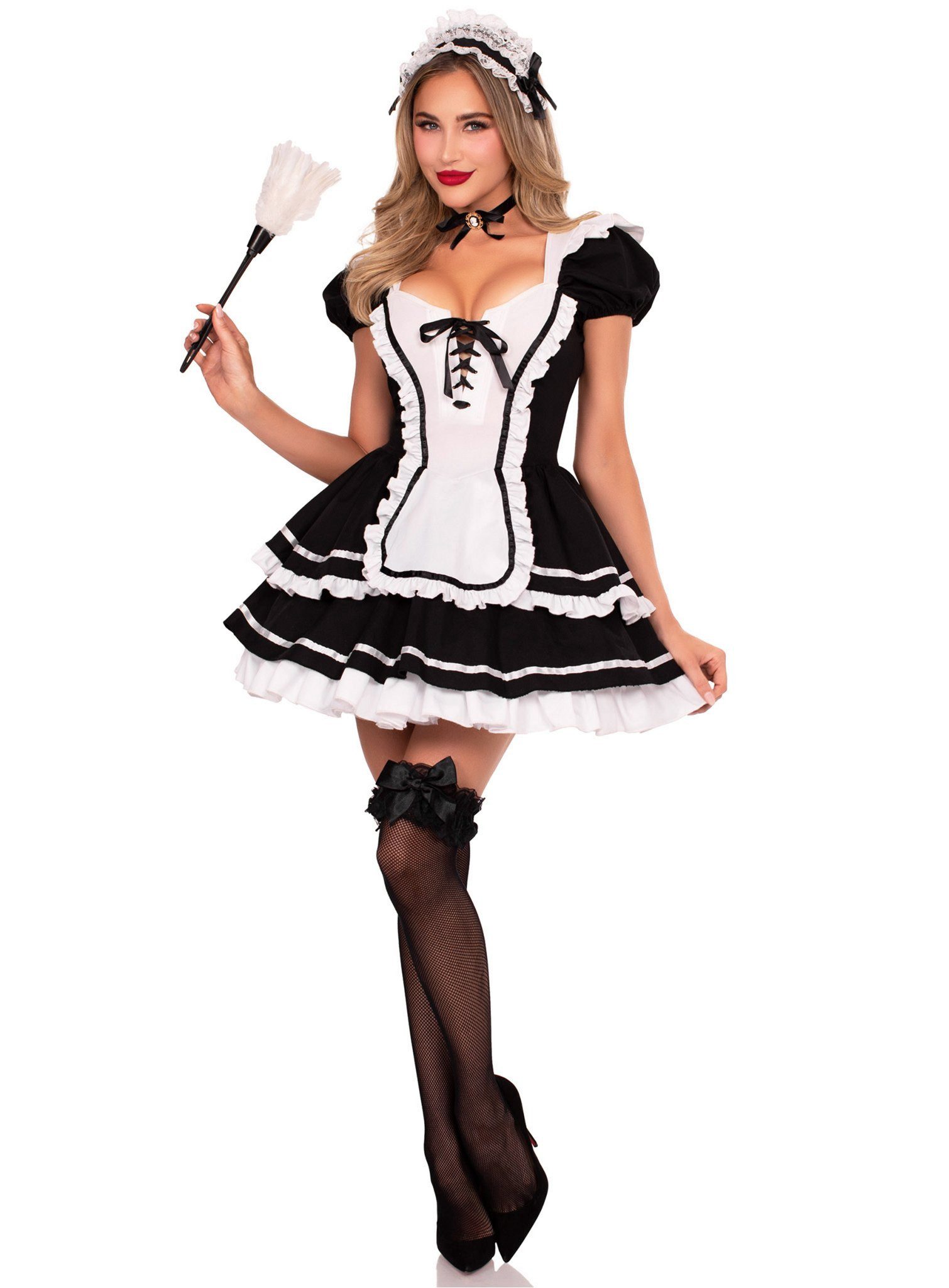 Leg Avenue Kostüm Maid to Flirt Kostüm, Knappes Kleid im Dienstmädchen-Look