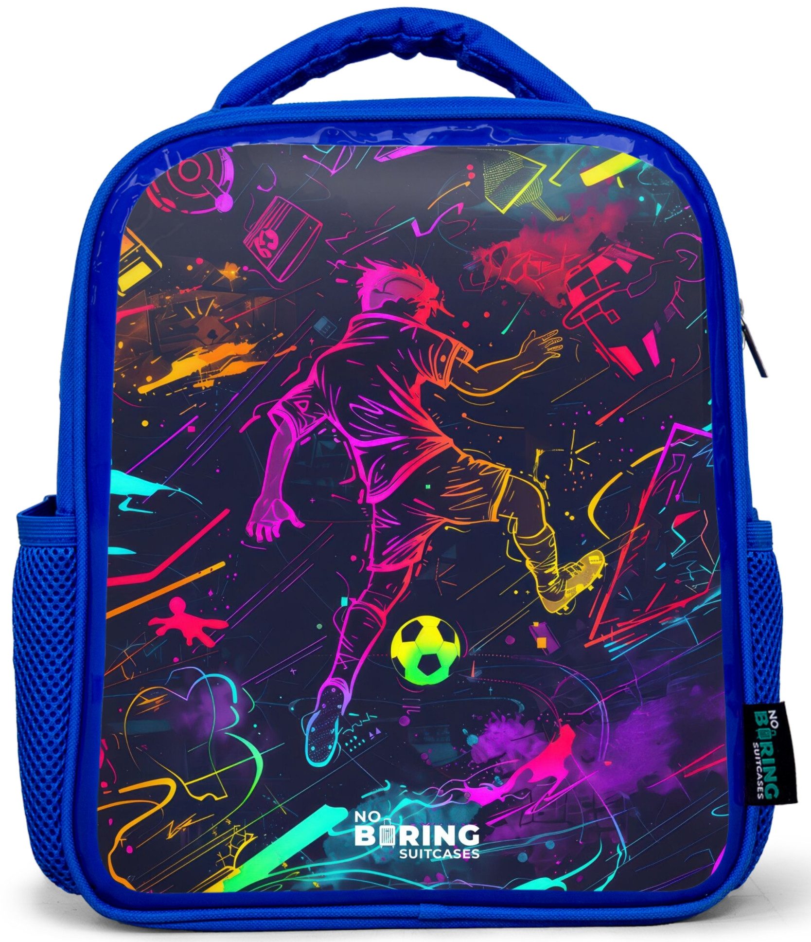 Rucksack Blau - Straßenfußball in Weltraumfarben