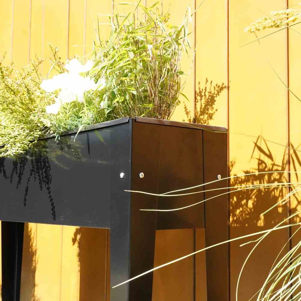 Siena Garden Hochbeet Hochbeet Slim 98 x 25 x 82 pulverbeschichtet, Extra schmales Metallhochbeet für kleine Balkone