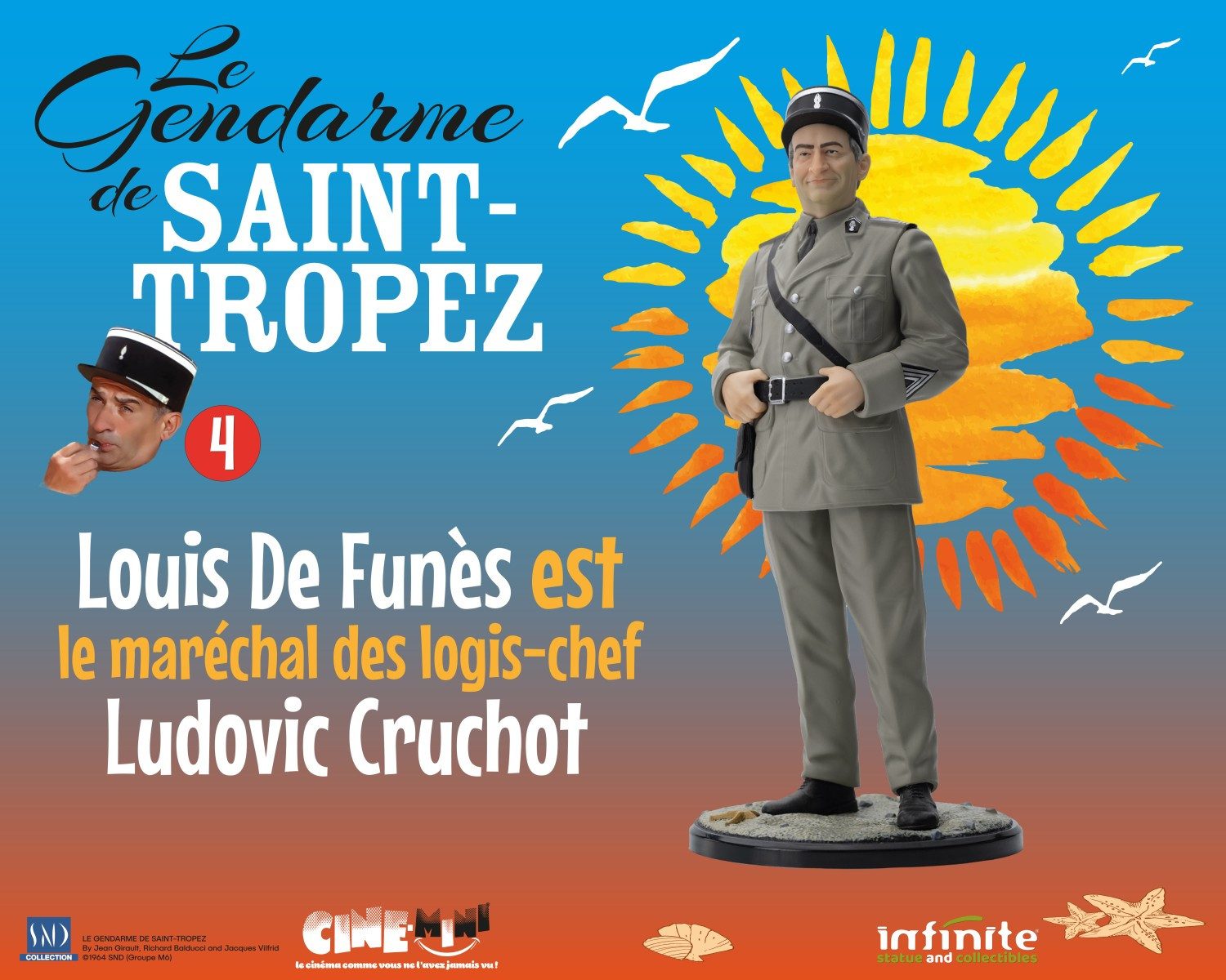 Infinite Statue Sammelfigur Le Gendarme de Saint-Tropez #4 Louis de Funès est le maréchal des logi