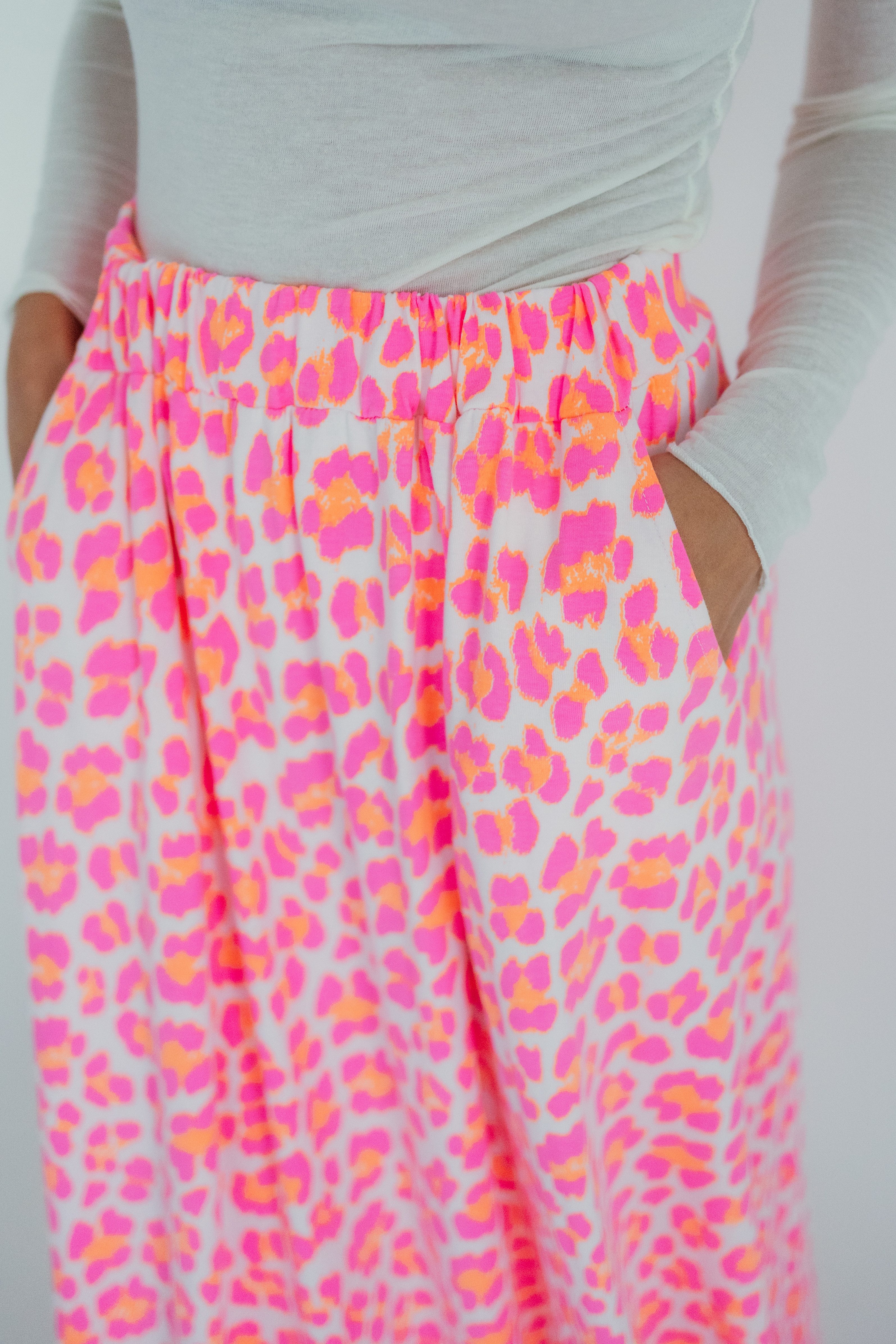 von Herzen Maxirock Lässiger Maxirock - Leoprint - Animalprint - Gummibund mit Allover Leoprint