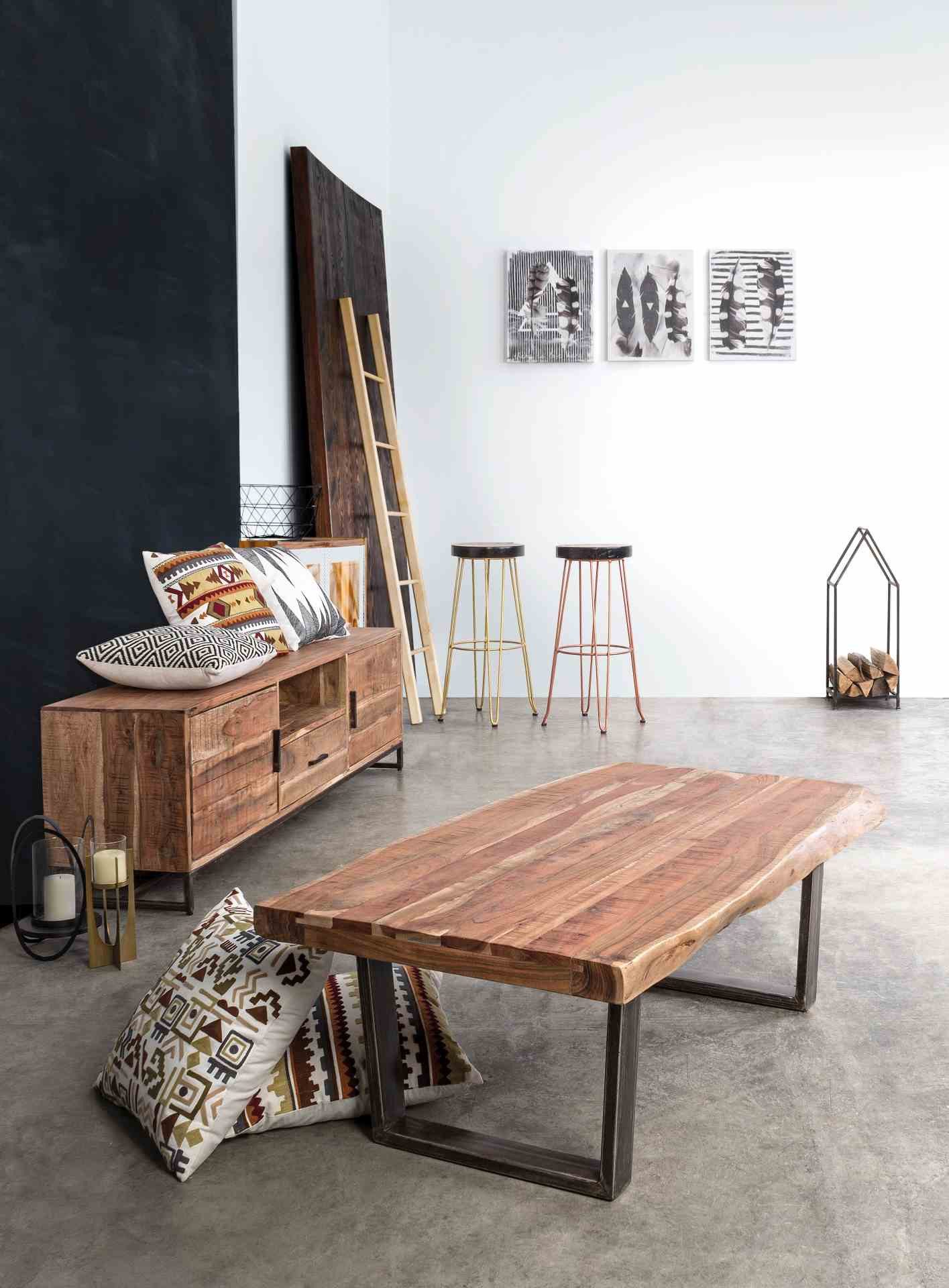 Feeling4Home TV-Board Elmer aus Akazienholz, 175 cm