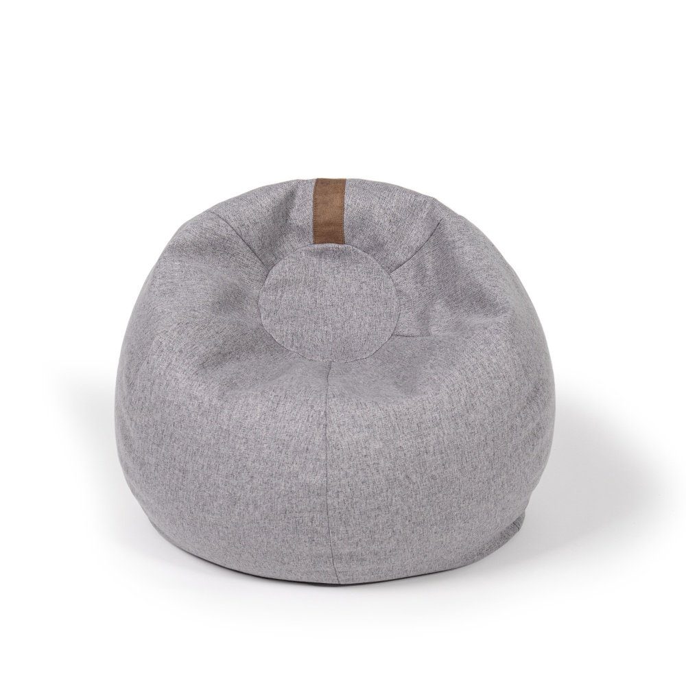 pushbag Sitzsack kids BAG100 Fleece grey, für Kinder, waschbar, D45 x H55 cm