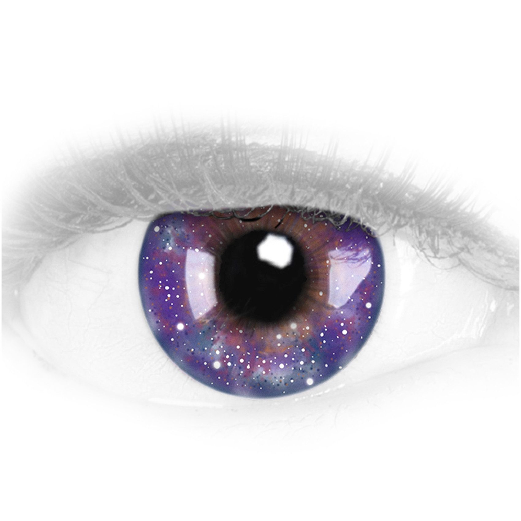 MeralenS Motivlinsen Galaxy 'Galaxy' Cosplay Manga Fun Linsen 1 Paar. Halloween & Cosplay