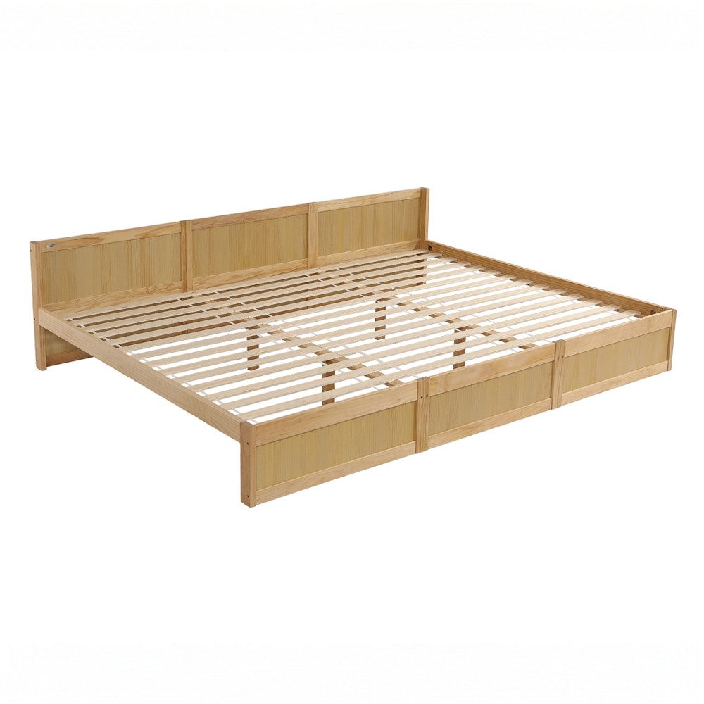 HOME DELUXE Bett Familienbett DILAR - 270 x 200 cm, wahlweise mit Matratze, Holzbett, Doppelbett