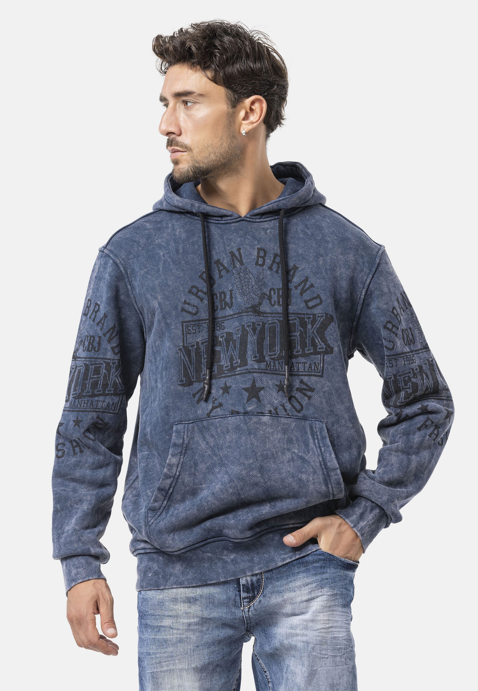 Cipo & Baxx Hoodie Pullover (1-tlg) mit New-York-Frontprint