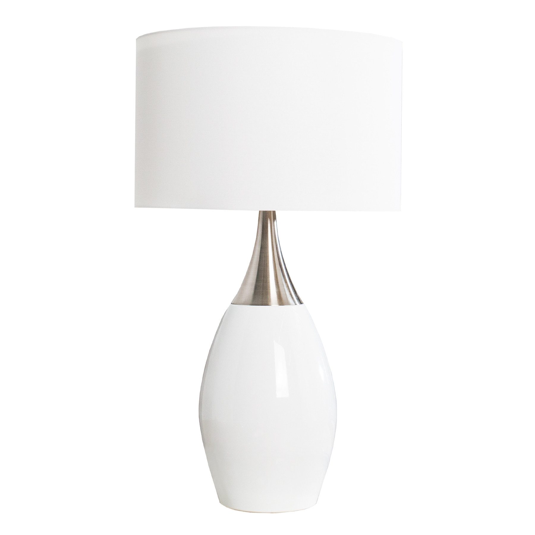 riess-ambiente Tischleuchte CARLA 60cm weiß / silber, ohne Leuchtmittel, Mo günstig online kaufen