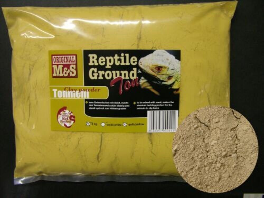 Terrarium Tonmehl gelb, 2 kg Beutel