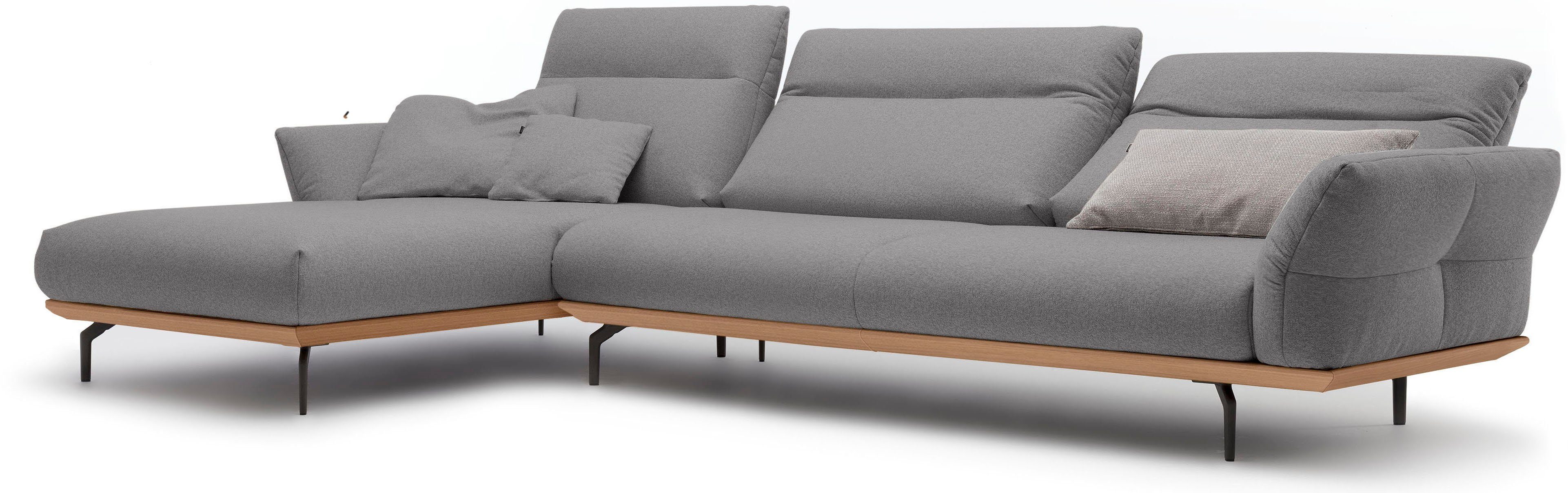 Sockel cm sofa Umbragrau, Winkelfüße Breite Eiche, 338 Ecksofa hs.460, hülsta in in