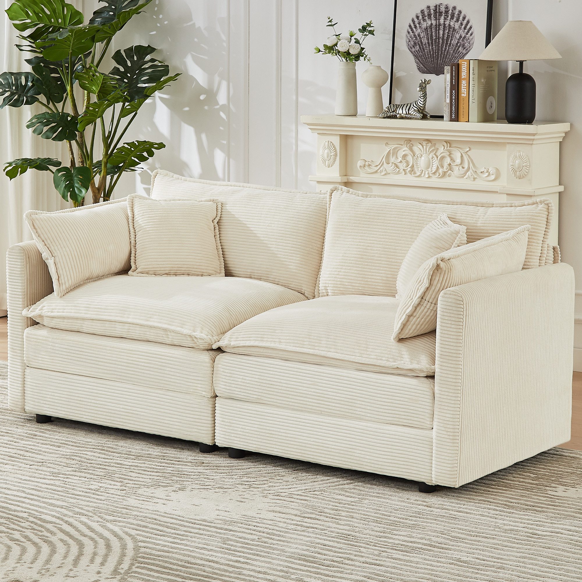 Jiexi Wohnlandschaft Sofa, multifunktionales Kombinationssofa, Freizeitsofa