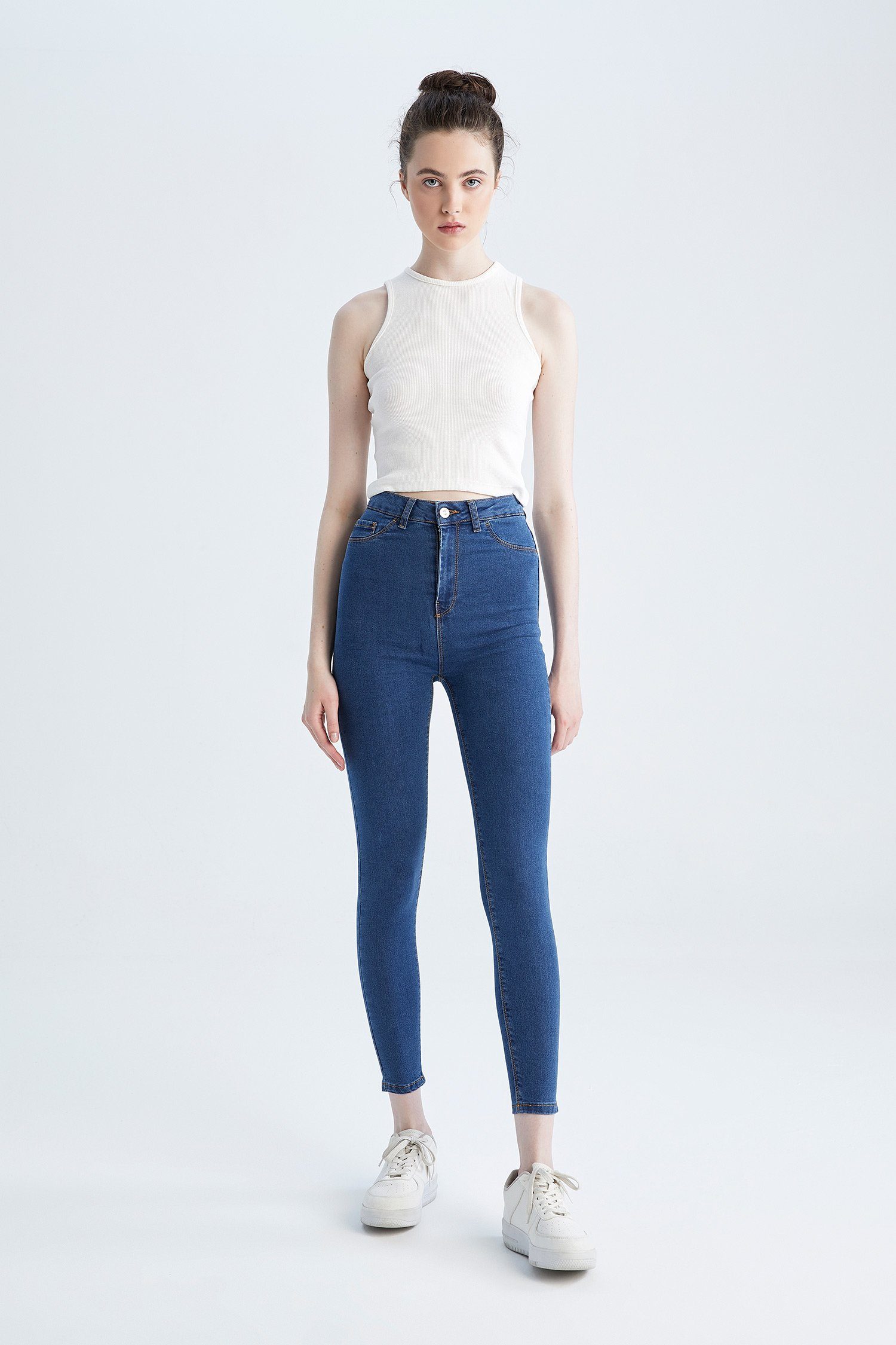 DeFacto Skinny-fit-Jeans Skinny-fit-Jeans Blau