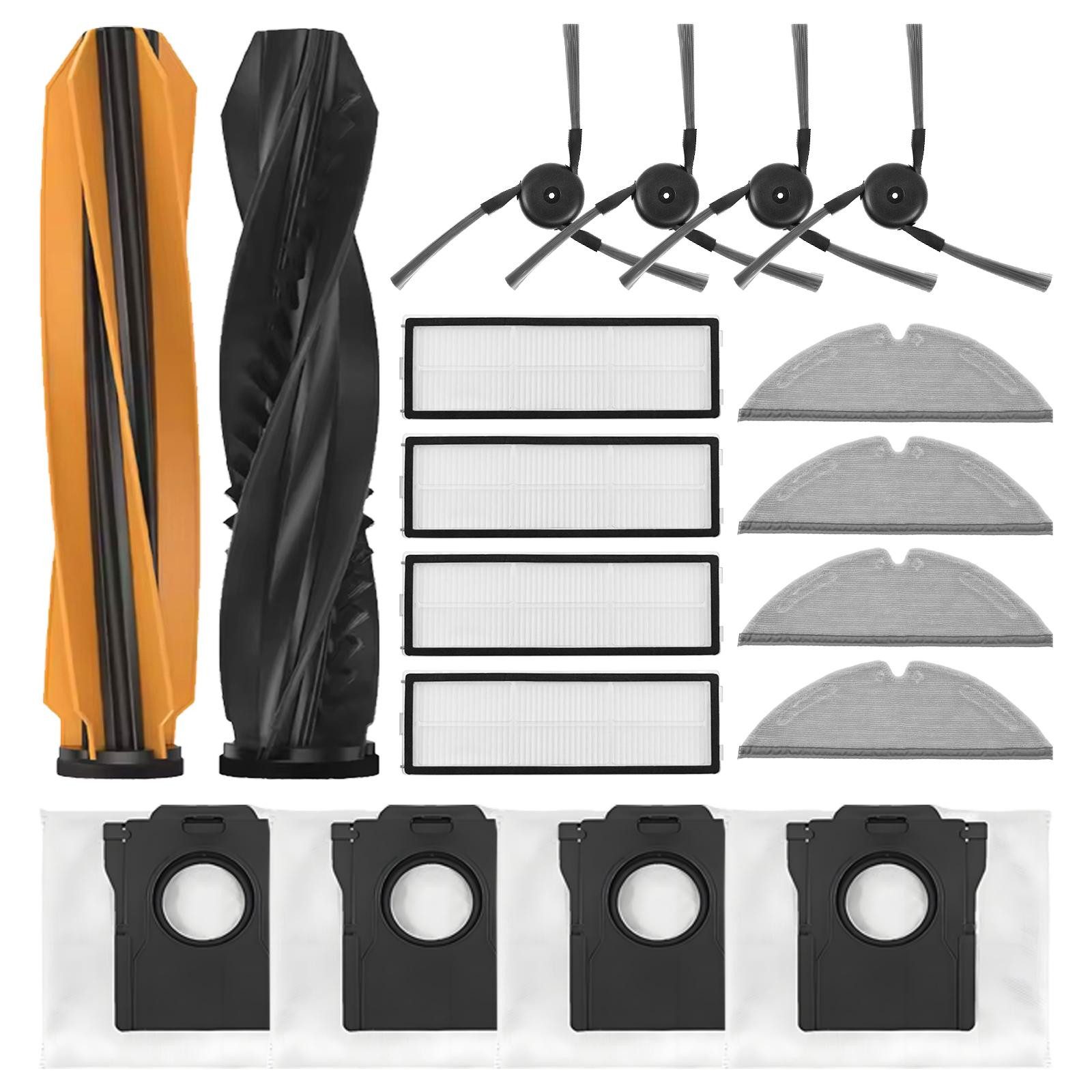 VERCO Reinigungsbürsten-Set Reinigungskit für Dreame, Für Dreame D20 Pro Plus, (18-tlg), Ersatz Teile Set Wartungskit Filter Seitenbürste Zubehör Bürste