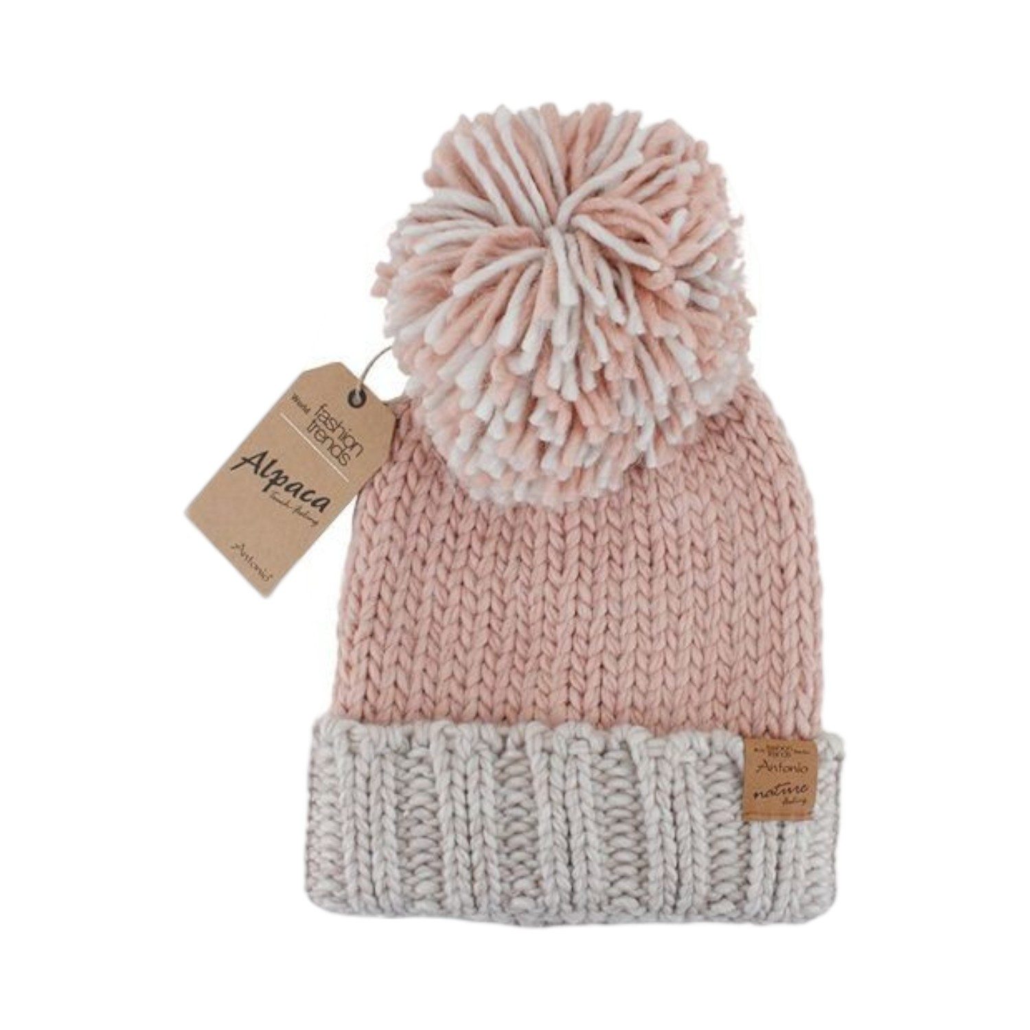 VewoTex Bommelmütze Winter Damen Mütze » Bommelmütze Emma (1 Mütze, 1-St., Einzeln) » Strickmütze wolliges, dickes Garn » Wintermütze mit Bommel