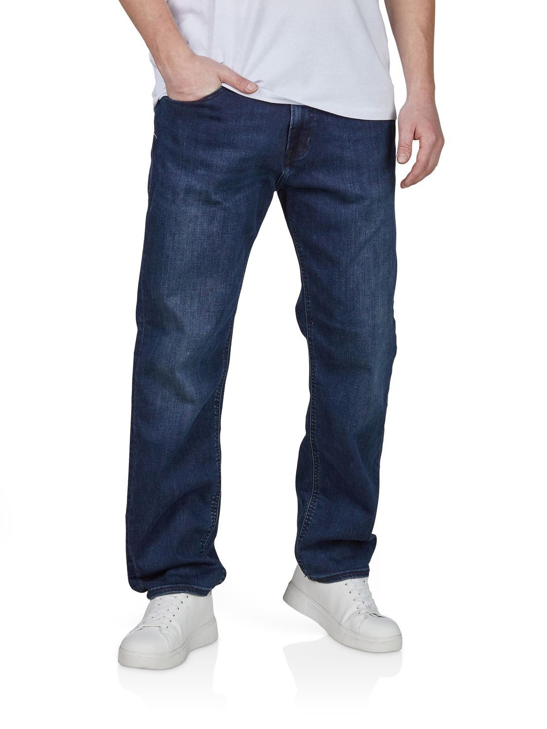 Jack & Jones Straight-Jeans Herren Jeanshose JJICLARK Straight Fit Denim Ho günstig online kaufen