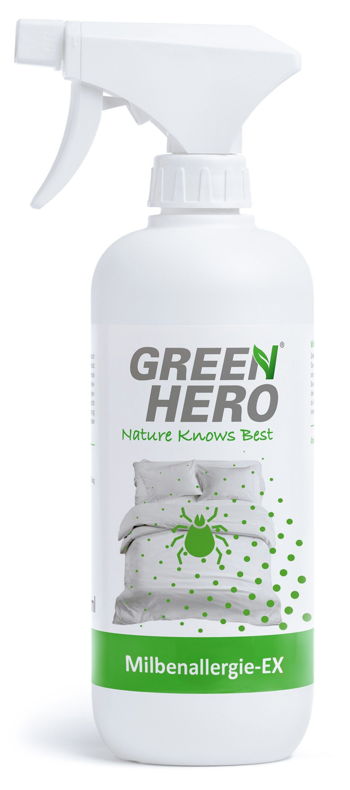 GreenHero Milbenallergie-EX, Bettwäsche Milbenspray für Matratzen / Bettwäsche Hygienespray (Zur Unterstützung der Gesundheit bei Hausstaubmilben Allergien)