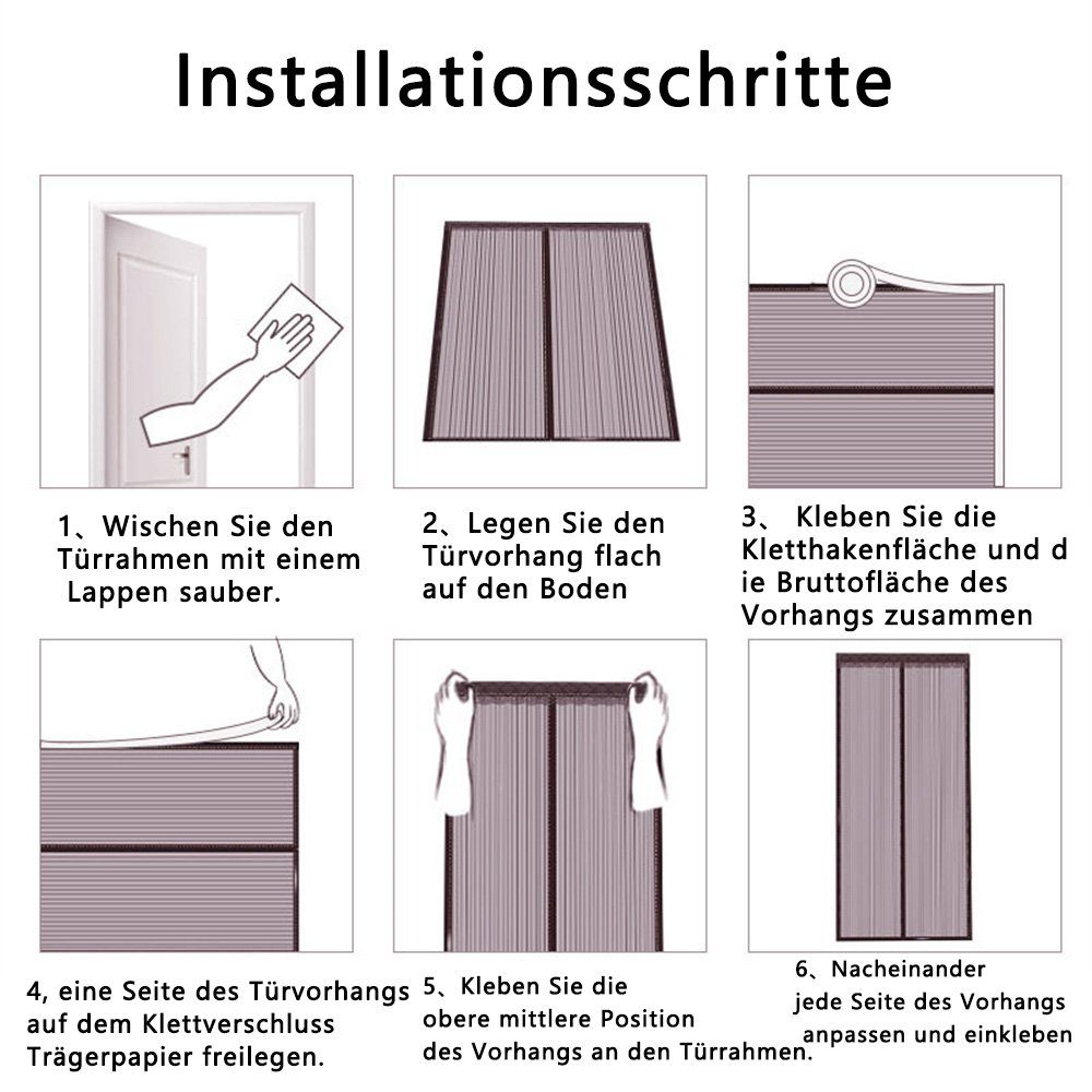 Einfache Magnet Fliegengitter Dekorative Tür, Installation Insektenschutz-Tür Insektenschutz-Tür