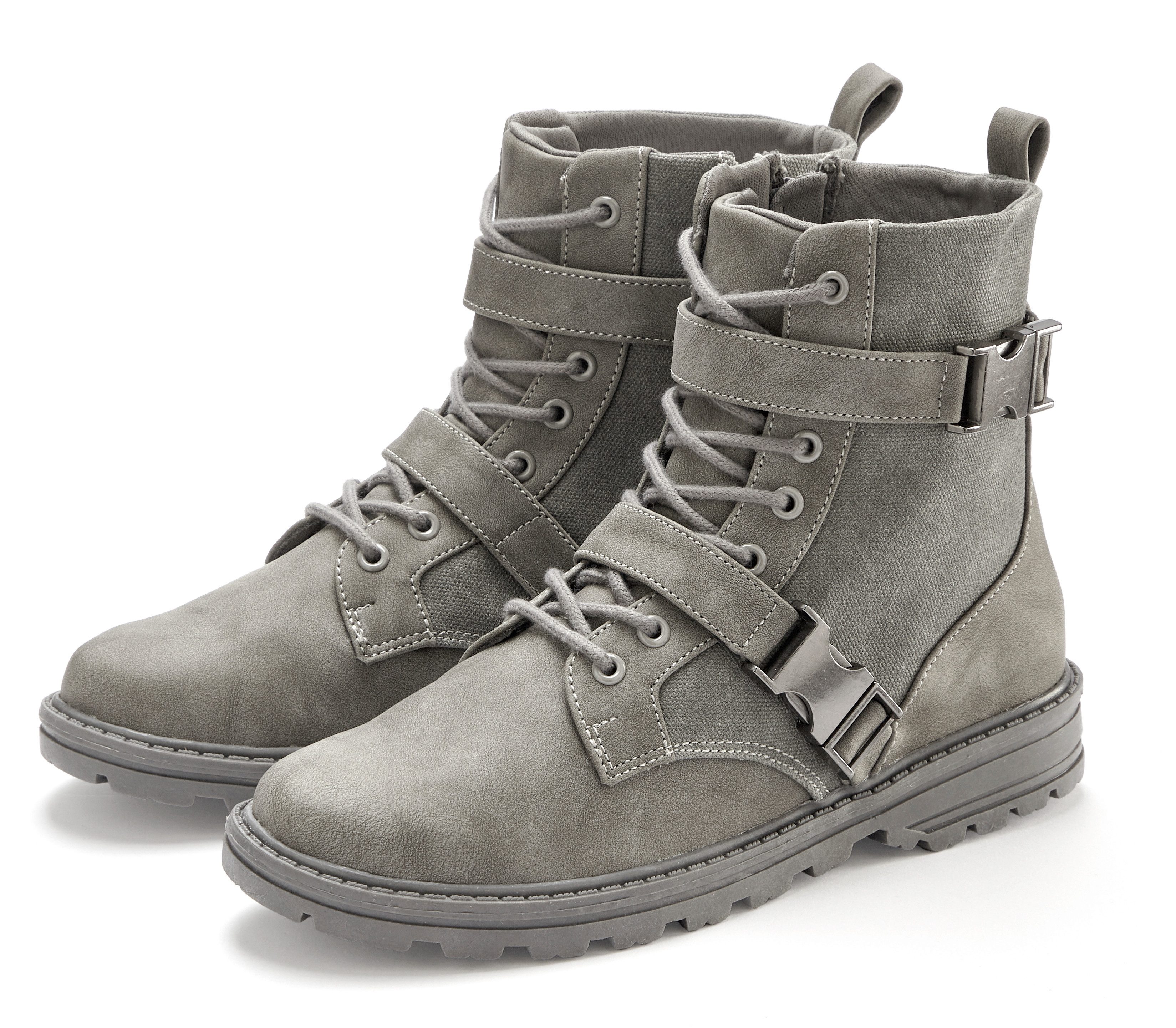 Vivance Stiefel, Boots Stiefelette mit modischen Zierschnallen VEGAN günstig online kaufen