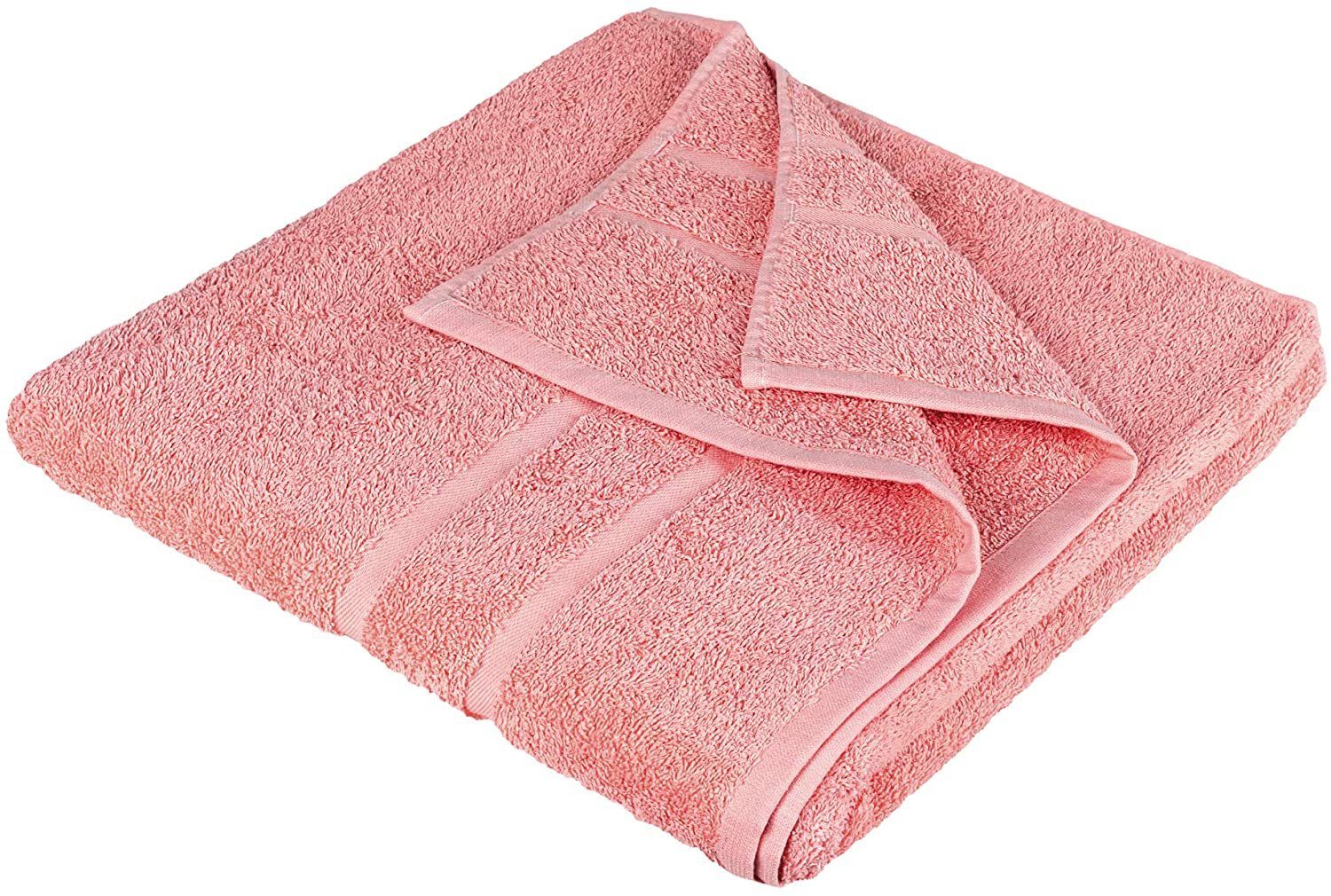 StickandShine Handtuch Handtücher Saunatücher Wahl 500 100% Badetücher GSM Baumwolle Lachs Duschtücher zur Gästehandtücher in