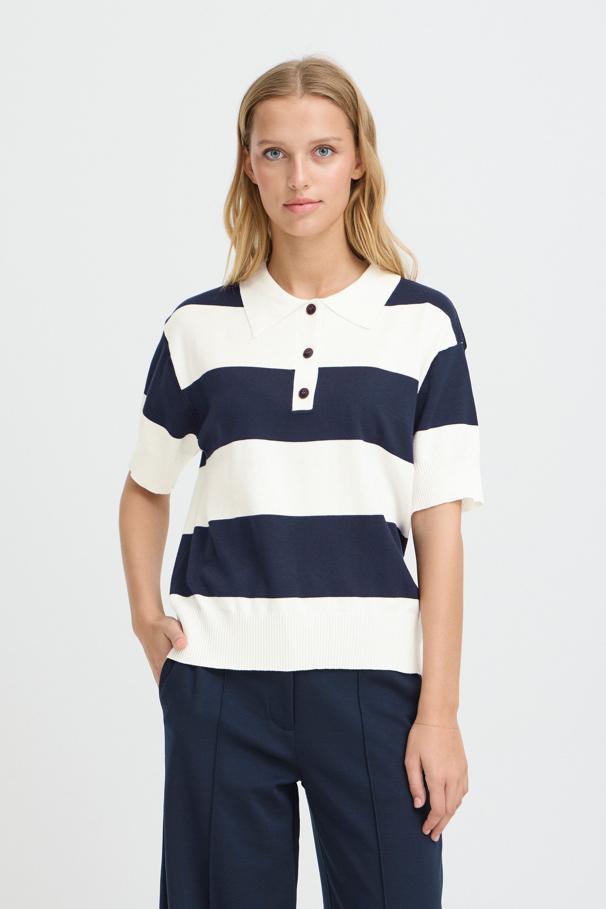 Ichi Strickpullover Kurzarm-Bluse IHLULS günstig online kaufen