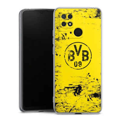 DeinDesign Handyhülle Borussia Dortmund Offizielles Lizenzprodukt BVB BVB Destroyed Look, Xiaomi Redmi 10C Silikon Hülle Bumper Case Handy Schutzhülle