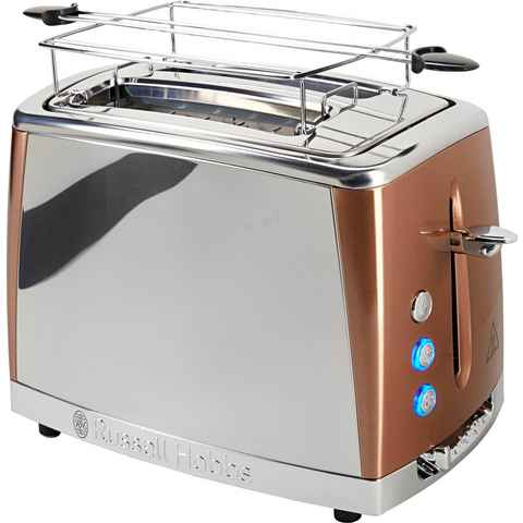 RUSSELL HOBBS Toaster Luna Copper Accents 24290-56, 2 lange Schlitze, für 2 Scheiben, 1550 W