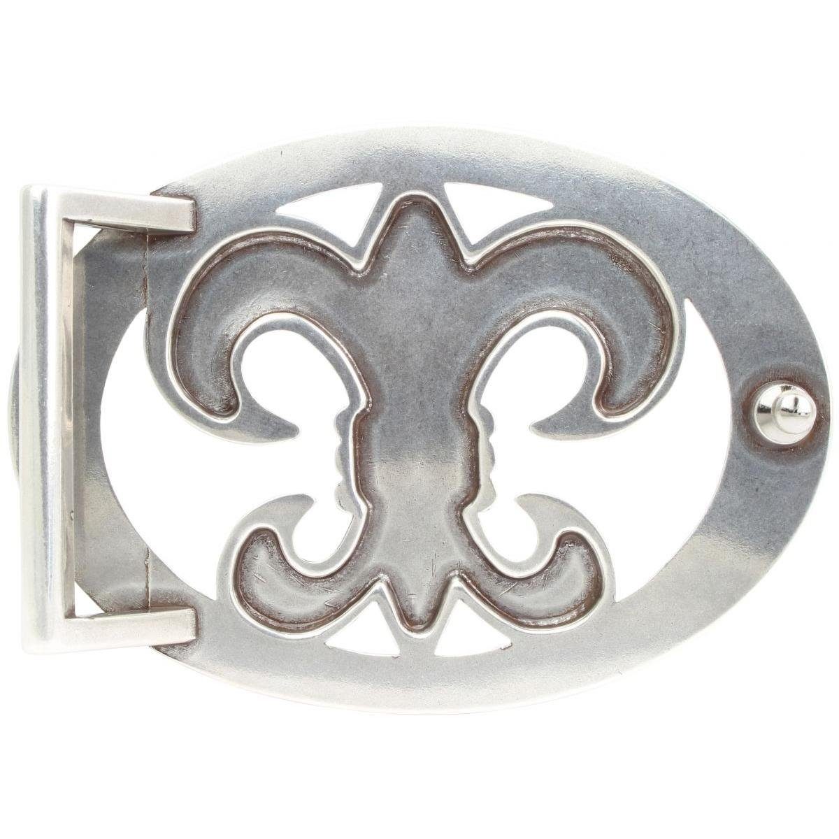 BELTINGER Gürtelschnalle Lilie 4,0 cm - Buckle Wechselschließe Gürtelschließe 40mm - Gürtel bis (1-St) – Bild 3 von 3