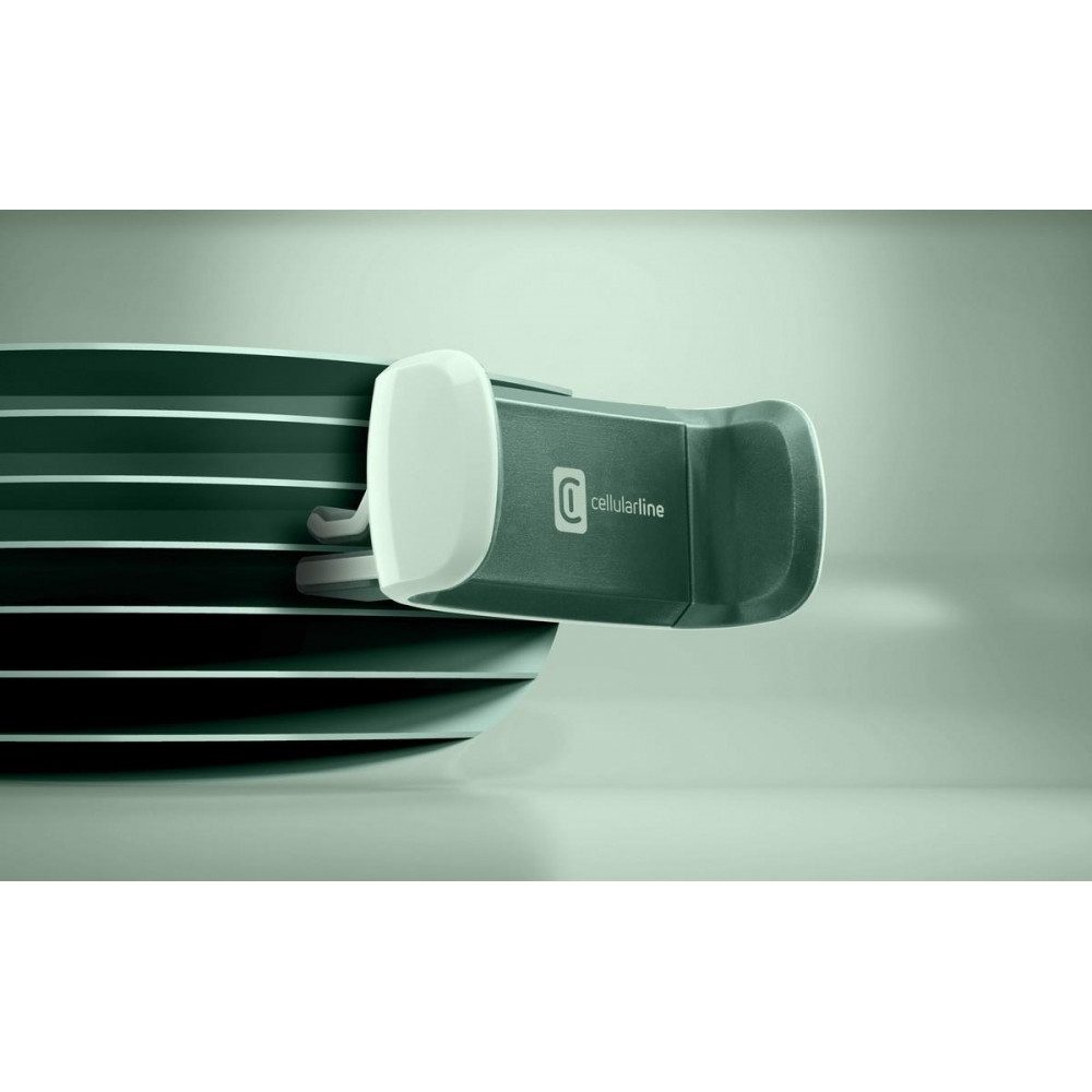 Cellularline Handy-Halterung CELLULARLINE KFZ-Halter STYLE COLOR grün für Lüftung., (KFZ-Halter für Lüftungslamellen, grün, Anti-Rutschbeschichtung für stabilen Halt)
