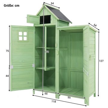 Ulife Geräteschrank Gerätehaus Gartenschrank Geräteschuppen Outdoor-Schrank