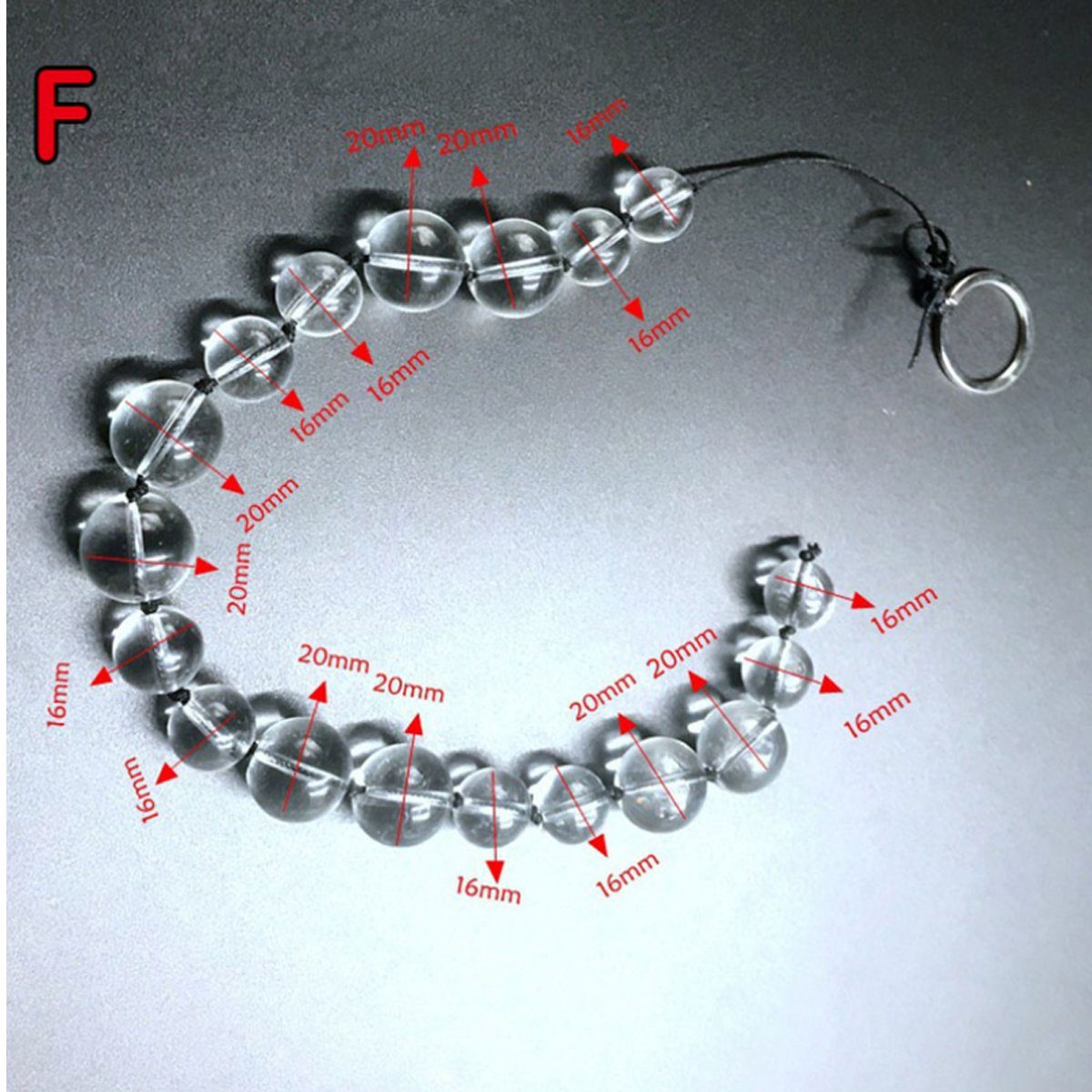 Frauen TPFSecret Perlen und Länge: Anal Kugeln für mit - Glas Männer, Durchmesser, große 18 Analkugeln Ergonomische 1,6-2cm 37cm Kette