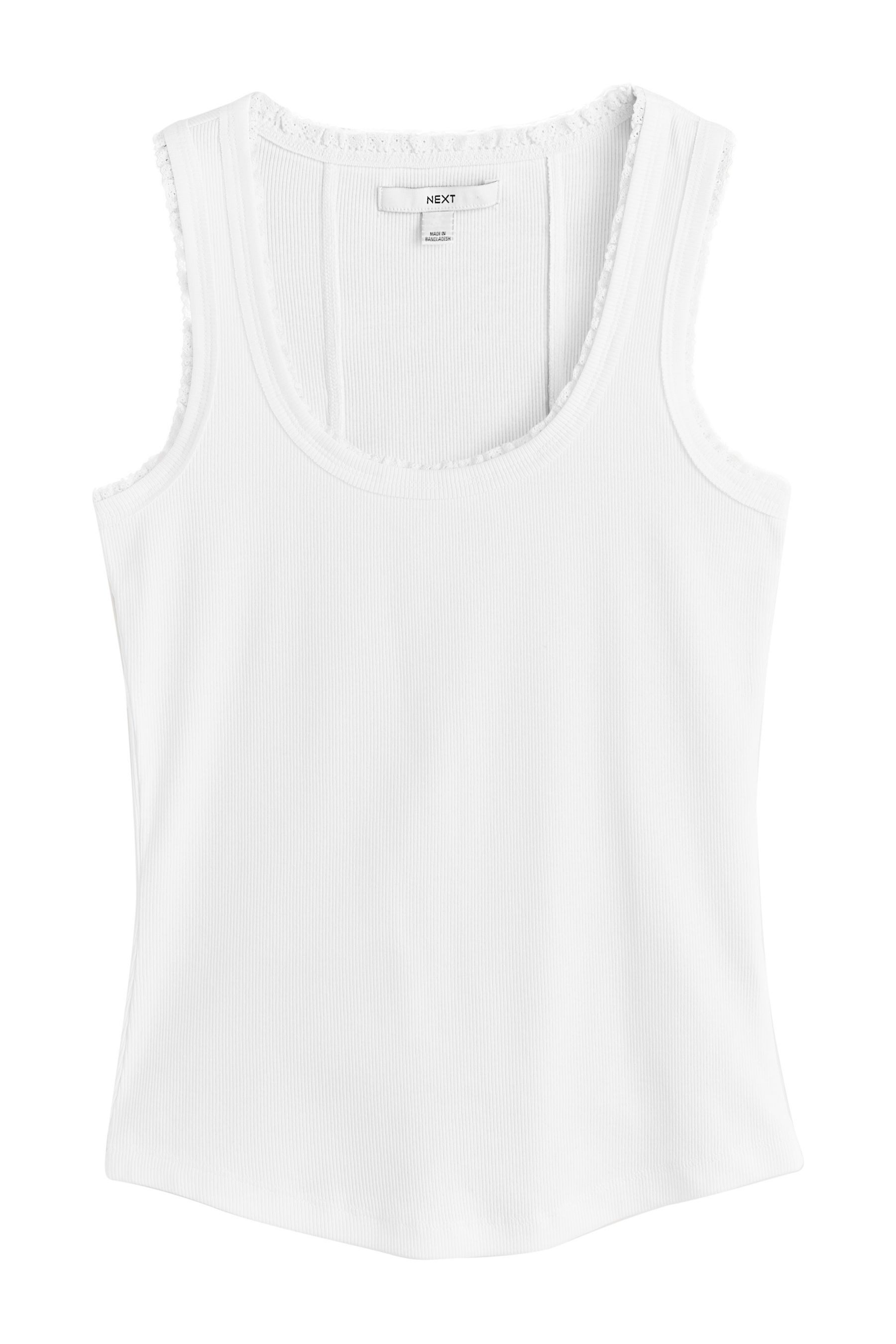 Next Trägertop Geripptes Premium Tanktop mit U-Ausschnitt (1-tlg)
