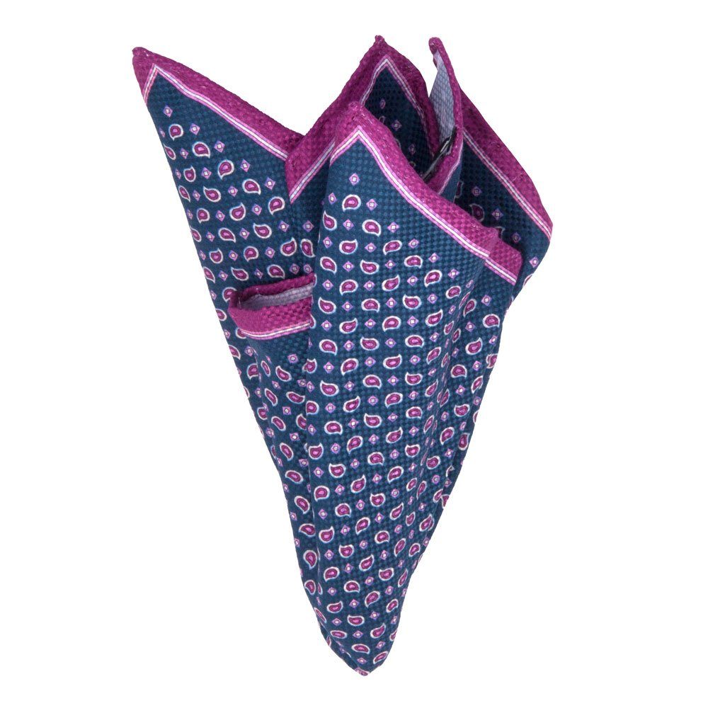 BGENTS Einstecktuch Handrolliertes Panama-Einstecktuch mit Paisley-Muster, Besonderer Eyecatcher