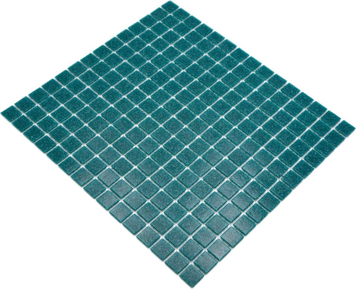Mosani Mosaikfliesen Glasmosaik Mosaik Fliesen dunkel türkis grün Fliesenspiegel Küche