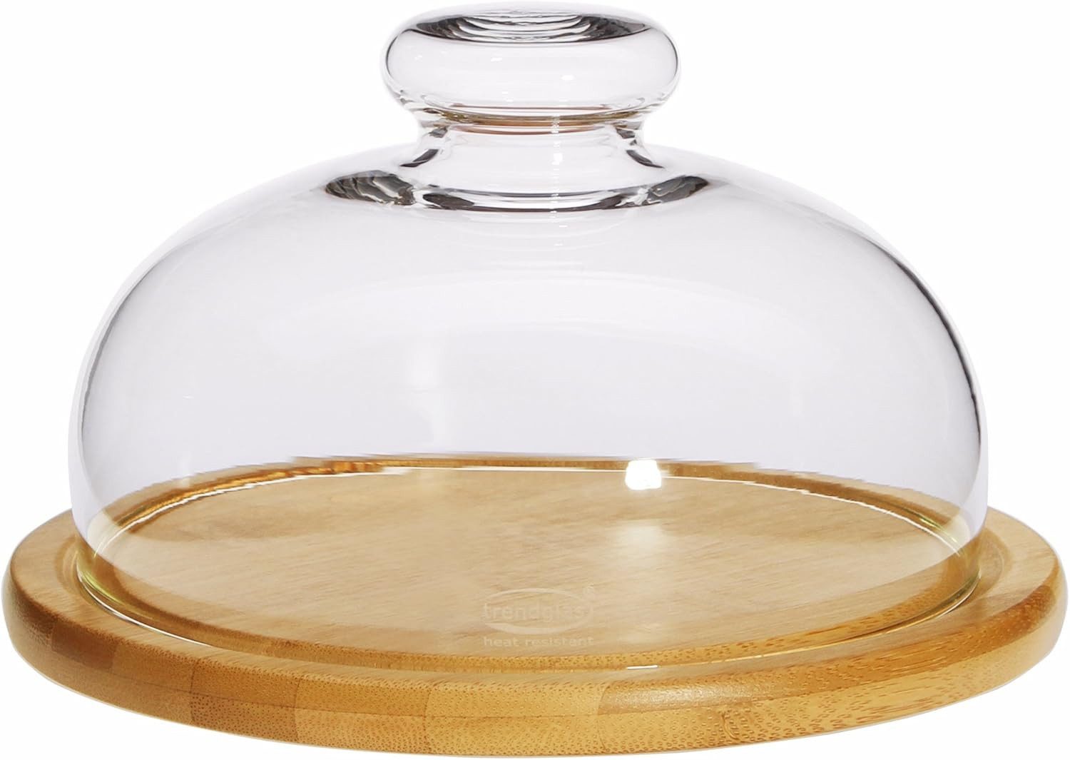 Trendglas Jena Käseglocke Käseglocke mit Bambusteller