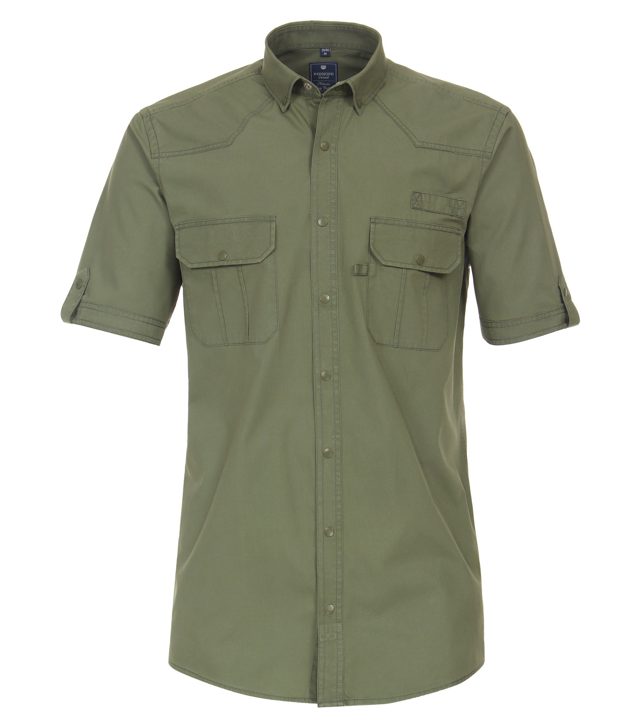 Redmond Kurzarmhemd uni Comfort Fit günstig online kaufen