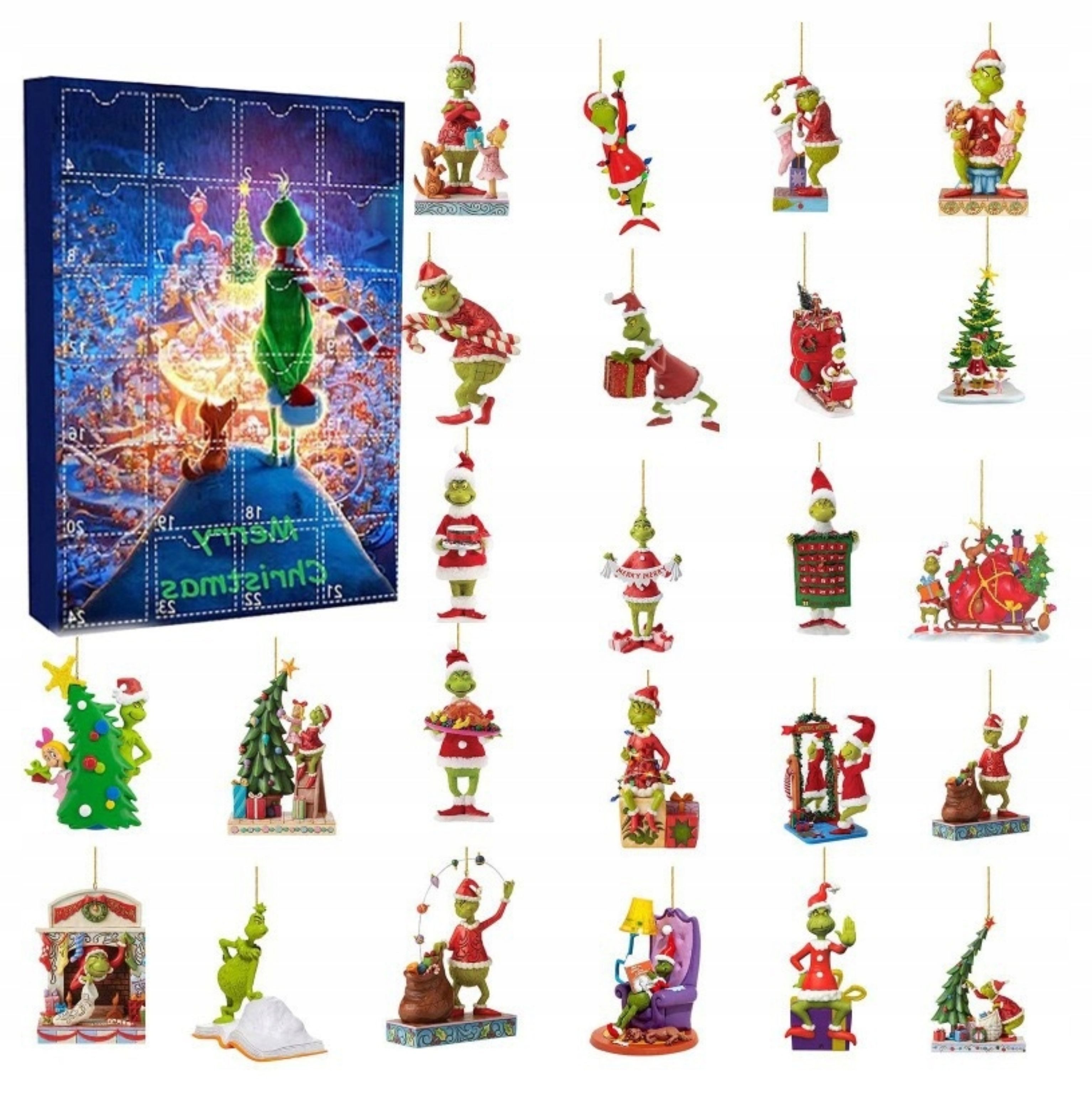 Festivalartikel Adventskalender Grinch Adventskalender Kinder – 24 Figuren Überraschung Weihnachten (1-tlg)