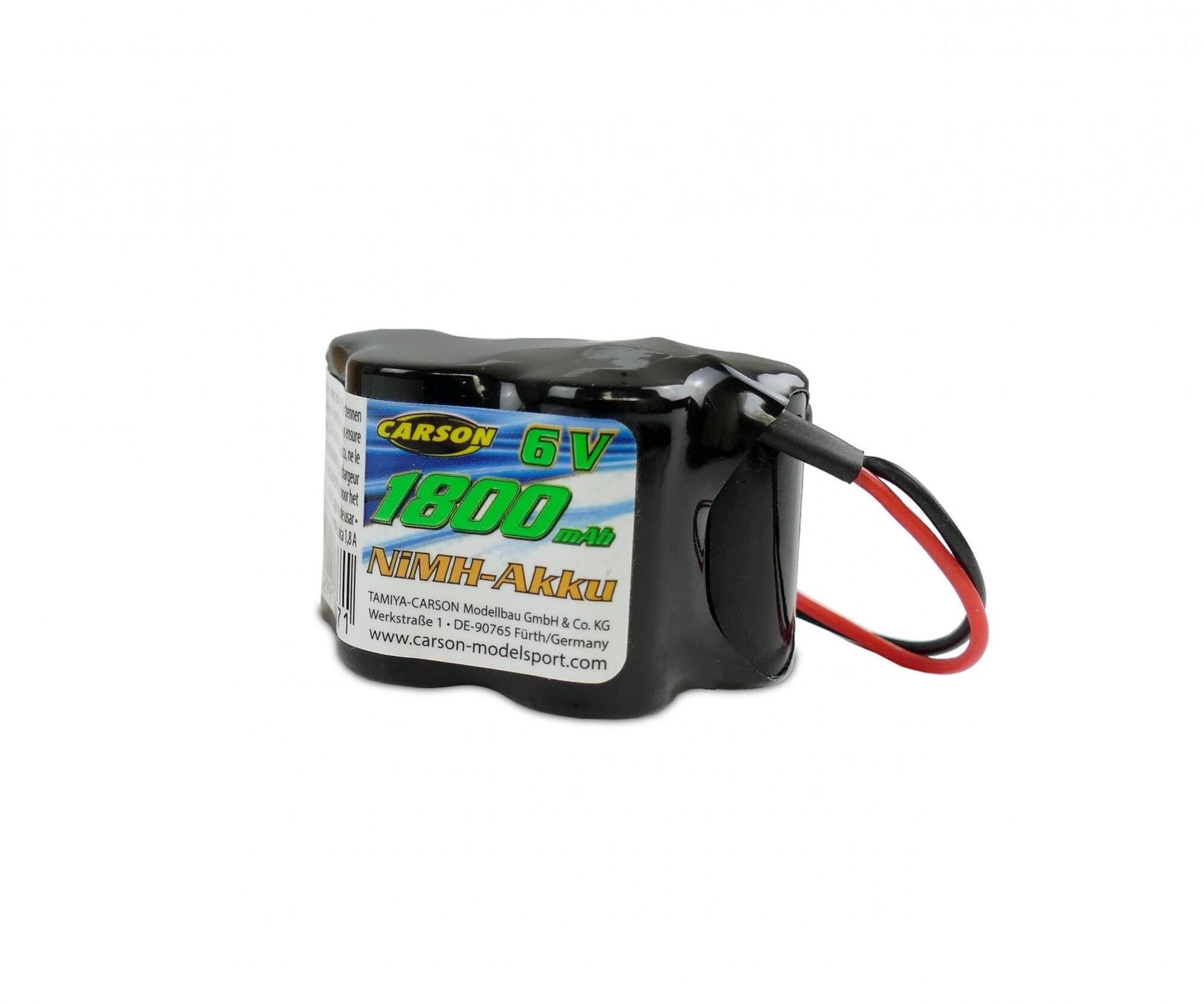 CARSON Carson 6V 1800mAh NiMH Empfängerakku mit BEC Stecker RC-Ladegerät