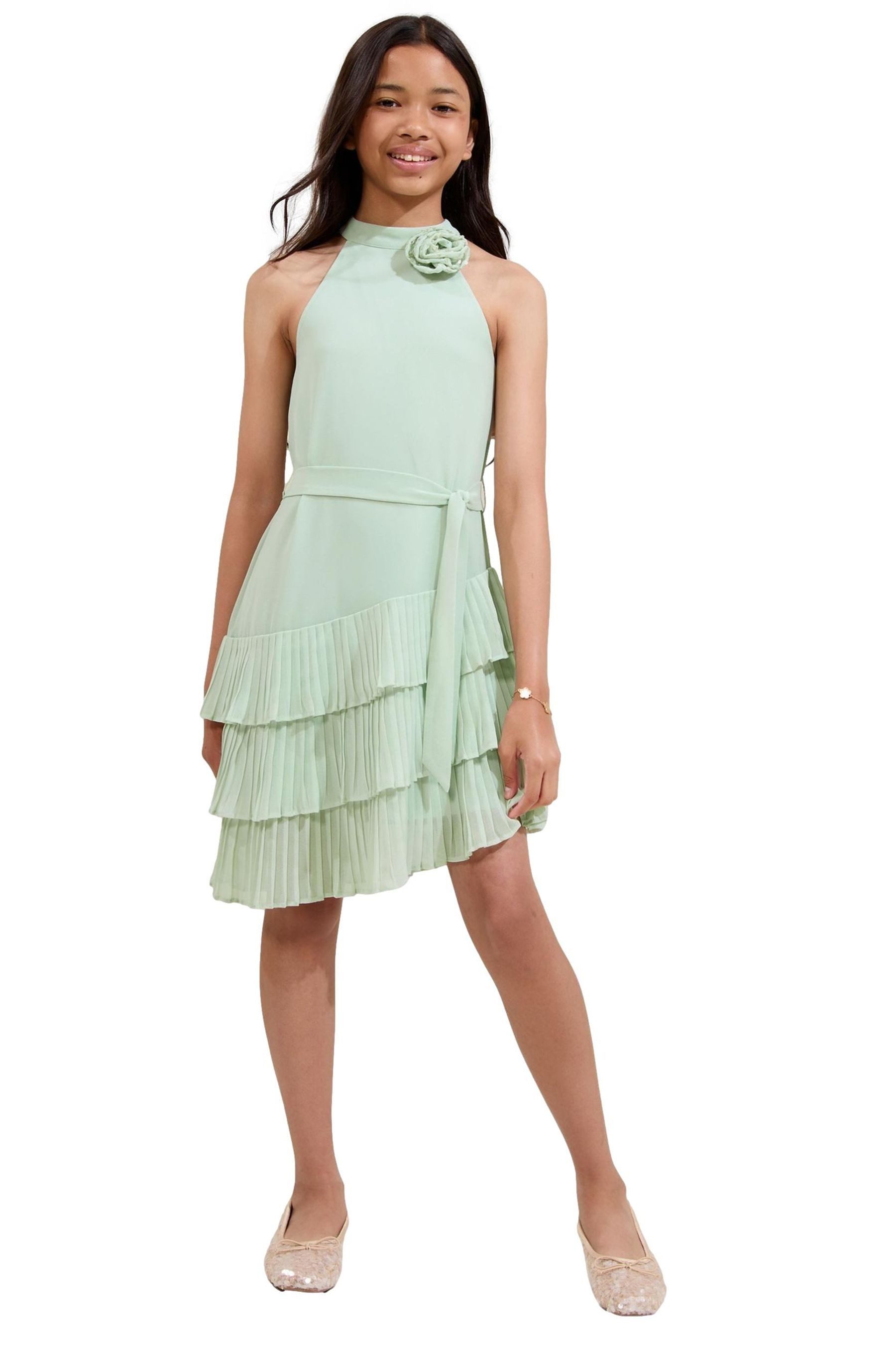 LIPSY Partykleid Lipsy Gestuftes Neckholder-Abendkleid (1-tlg)